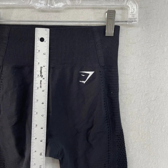 Gymshark Leggings Women's Sz S Black Energy Seamless High-Rise Eyelet Stretch - Picture 4 of 9